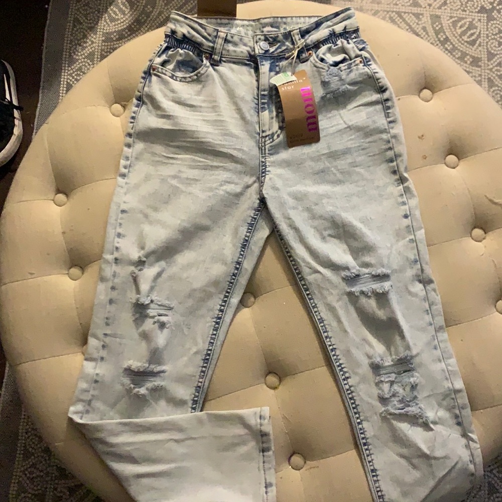 Vanilla star super high rise mom jeans